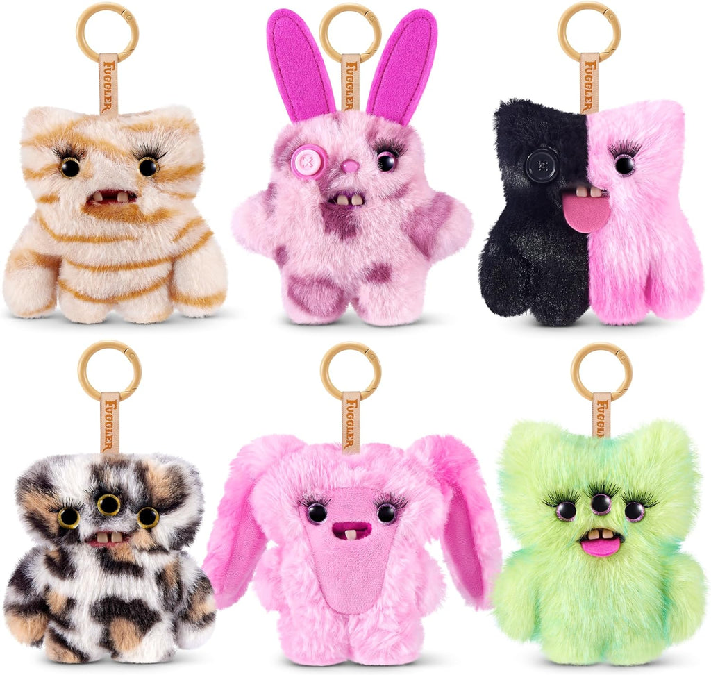 Fuggler Baby Baddies - Llaveros de felpa de 5 pulgadas (paquete de 6) por