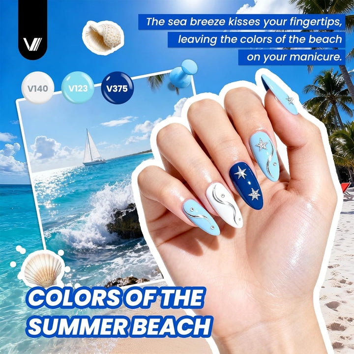 VANREESA Kit de 148 esmaltes de uñas de gel con puntas de uñas de a...