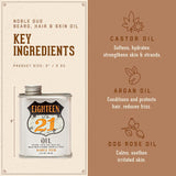 18.21 Man Made Aceite para cabello, piel y barba para hombres, 4 ar...