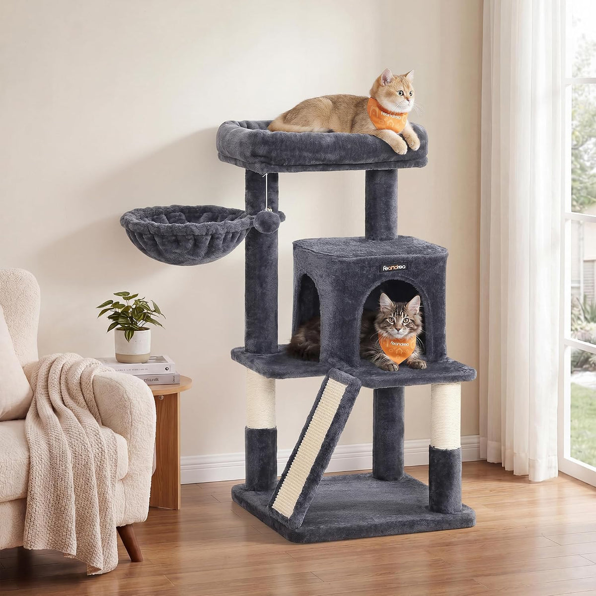 Feandrea Árbol para gatos, torre para gatos de 37.8 pulgadas de alto