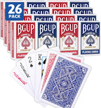 Juego de cartas, 26 barajas de cartas a granel de tamaño estándar, perfectas para juegos de cartas clásicos, juegos de fiesta, blackjack, juegos de cartas para familias y actuaciones mágicas