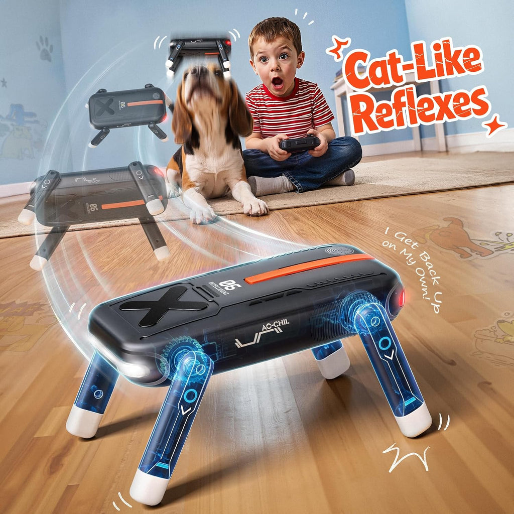 Ruko R1 Mini Robot Dog, 4 vías de acrobacias Flip & Perro robot de