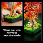 LEGO Botanicals 10348 - Kit de construcción de árbol bonsái de arce rojo japonés para adultos mayores de 18 años – Decoración única del hogar para habitación u oficina – Idea de regalo de inauguración de la casa para el nuevo hogar – Decoración de plantas