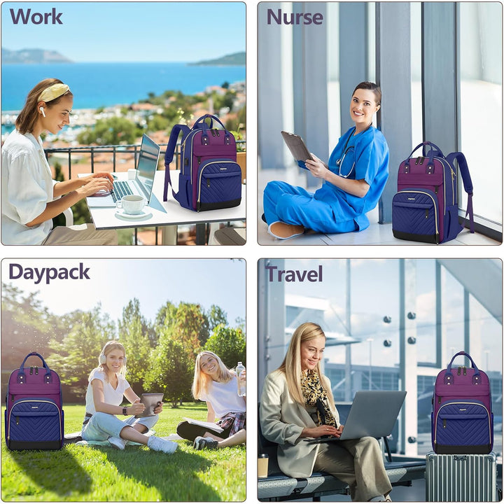 Mochila para laptop para mujer, bolsa de trabajo, mochila de viaje...