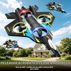 4DRC Aviones RC de espuma con control remoto para niños y adultos, avión de combate RC con luz, 360° Flip Fighter Jet Toys, Stunt Roll, regalos de juguete de avión para niños