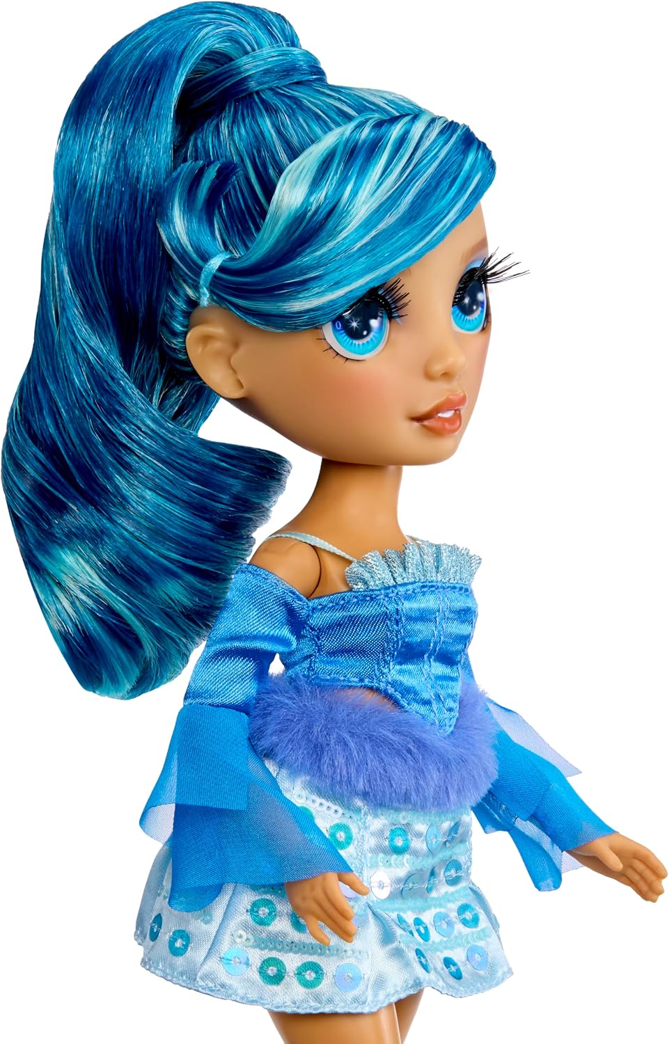 Rainbow High Pretty in Paris Fashion Skyler Bradshaw (azul), muñeca de moda arcoíris de 11 pulgadas con atuendo, bolso elegante, regalo de juguete para niñas de 4 a 12 años