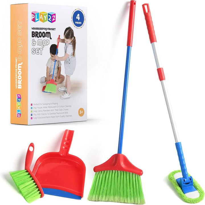 Play22 Juego de limpieza para niños de 4 piezas - Juego de limpieza...