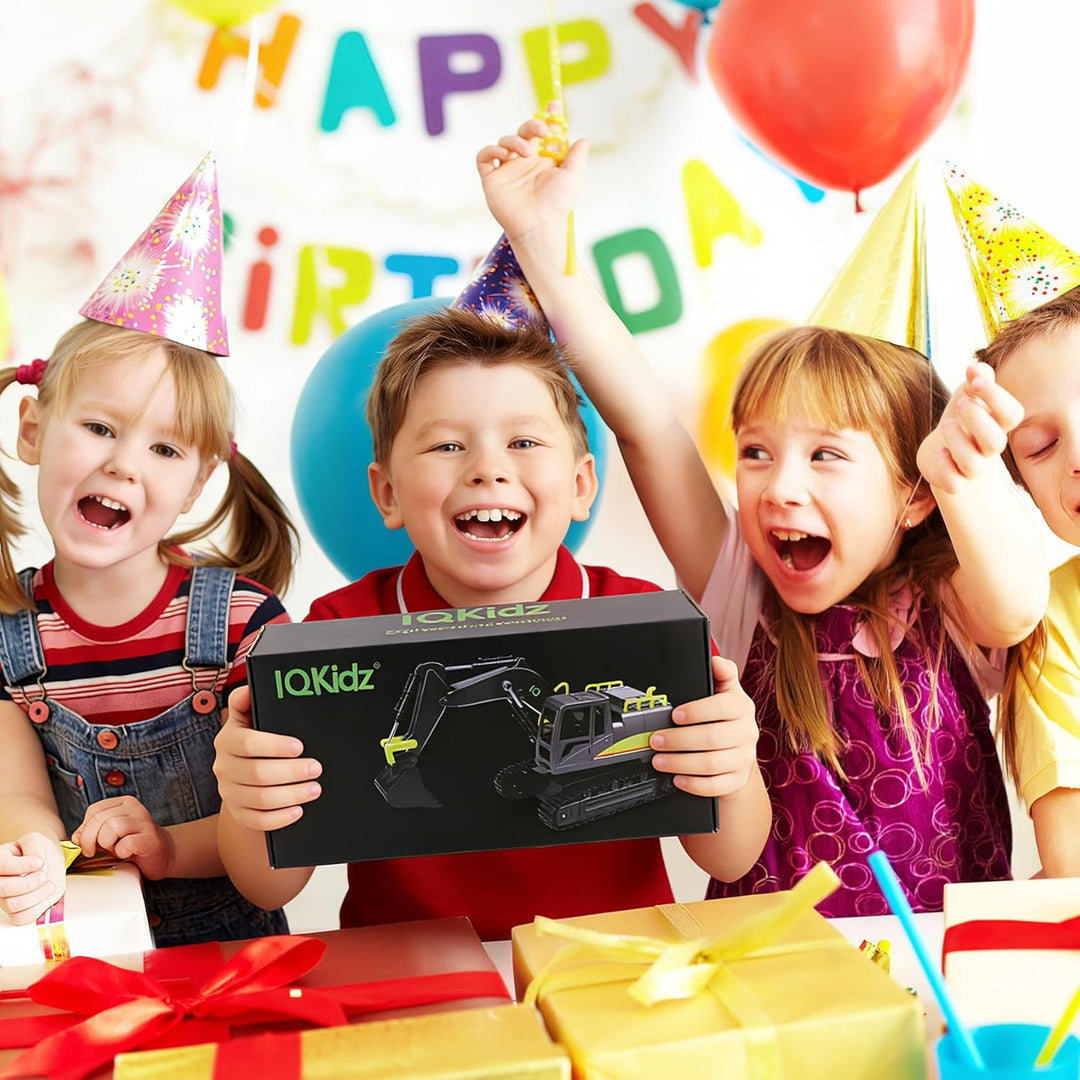 IQKidz - Juguetes de excavadora con control remoto para niños de 4...