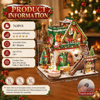 SUNNINO Kit de rincón de libro de casa de muñecas en miniatura de Navidad