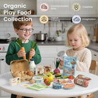 Tiny Land - Comida de madera para niños, juego de frutas y alimentos de