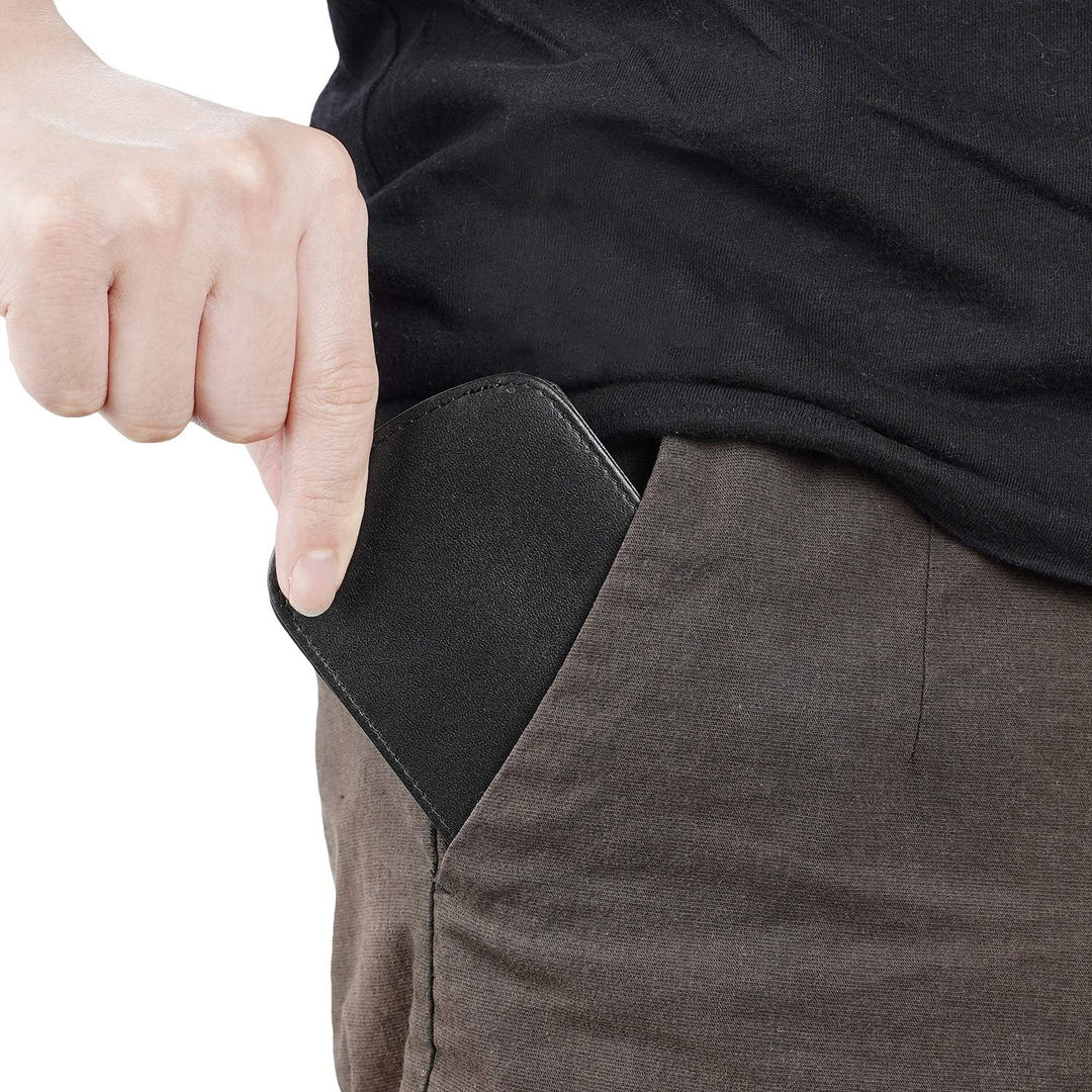 Cartera Polare delgada curva para bolsillo frontal con bloqueo RFID...