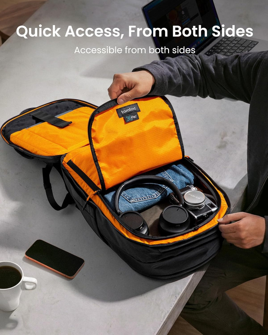 tomtoc X-Pac, mochila para laptop de 26 litros, bolsa de trabajo gr...