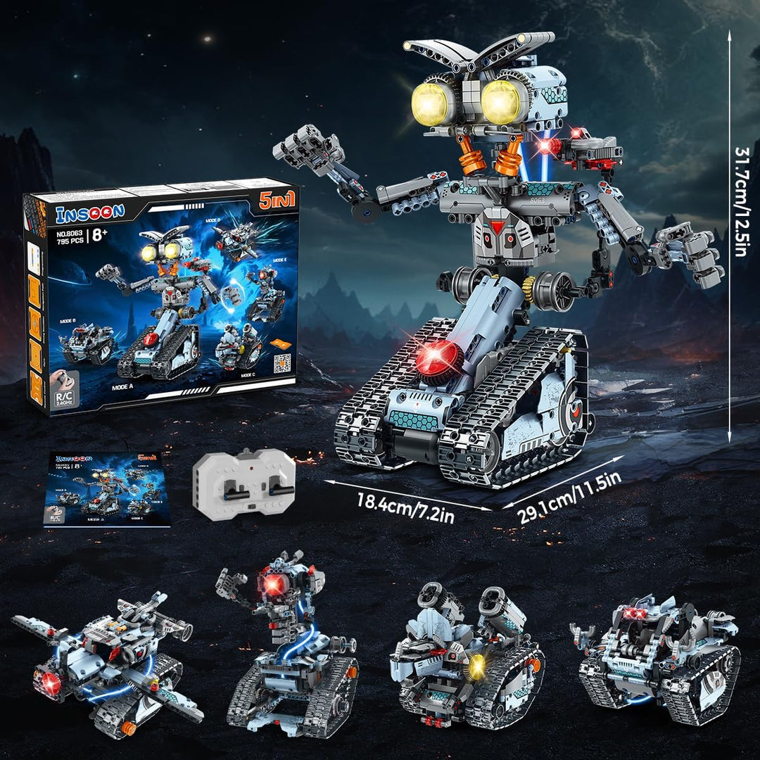 Robot de construcción de juguete con luces juego de