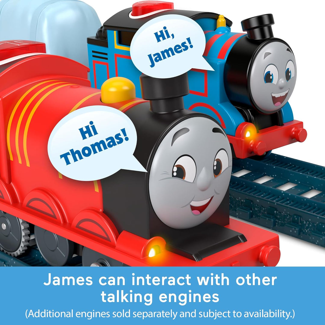 Thomas &amp; Friends Tren de juguete motorizado Talking James Motor...