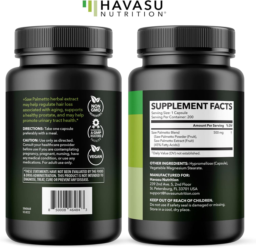 Saw Palmetto - Suplemento para la salud de la próstata para hombres...