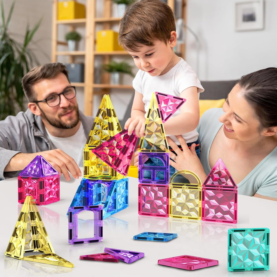 Jasonwell - Azulejos magnéticos para niños, bloques magnéticos de 1...