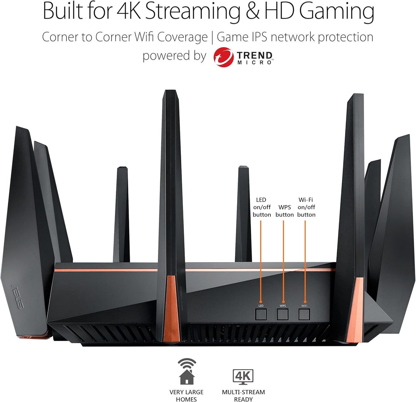 ASUS ROG Rapture Wifi Gaming Router (GT-AC5300) - Router inalámbric...
