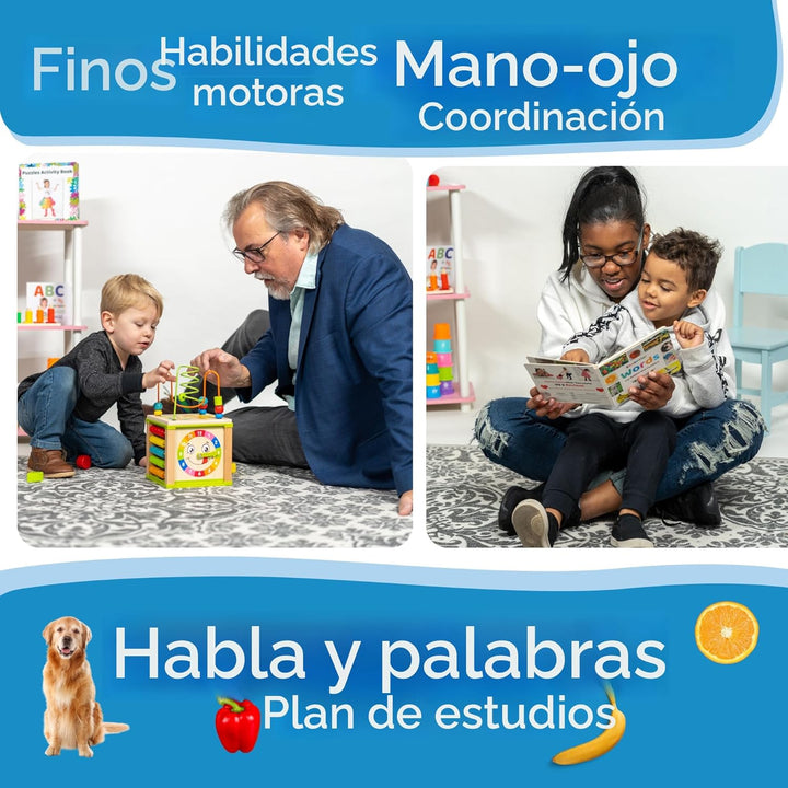 Toyventive Cubo de Actividad de Madera para Niños Bebé - Set de Reg...