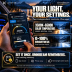 LUXSTER OmniBeam - Bombillas LED H11 H9, 100000 lm, aplicación inteligente
