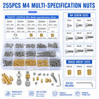 Kit de inserción de calor M4 para impresión 3D, insertos roscados Kit de