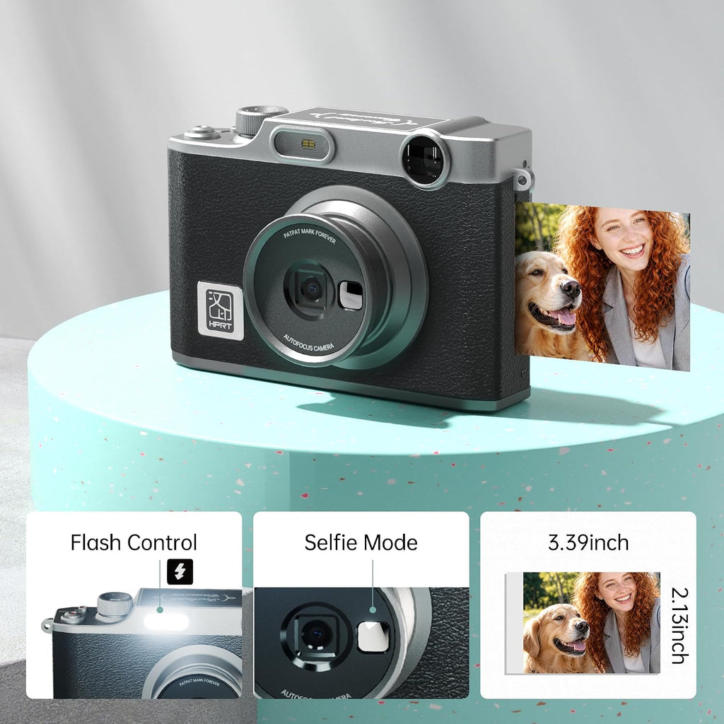 HPRT Cámara instantánea 2 en 1 e impresora fotográfica Poratble