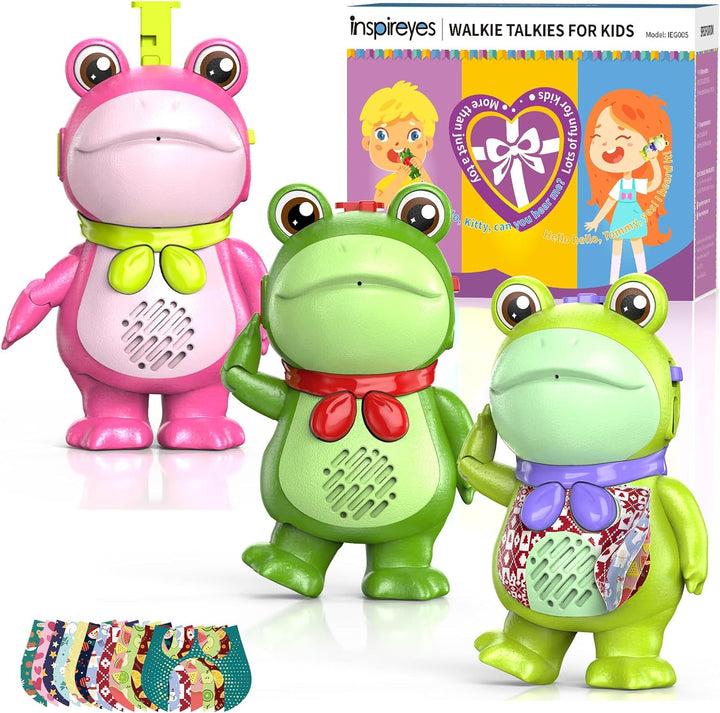 Inspireyes Walkie Talkies para niños recargables, paquete de 3, lin...
