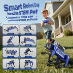 Robot Dog - Juguetes STEM Interactivos con Voz y Control Remoto, 30+ Acciones Realistas, Juego Programable, Alcance de 25m, Durable y Seguro - Mejor Regalo para Niños de 6+