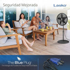 Ventilador de pedestal, ajustable, Negro, 18-pulgadas Lasko Product...