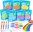 Juego de pintura de tiza para niños, 7 colores, tiza lavable para jugar al