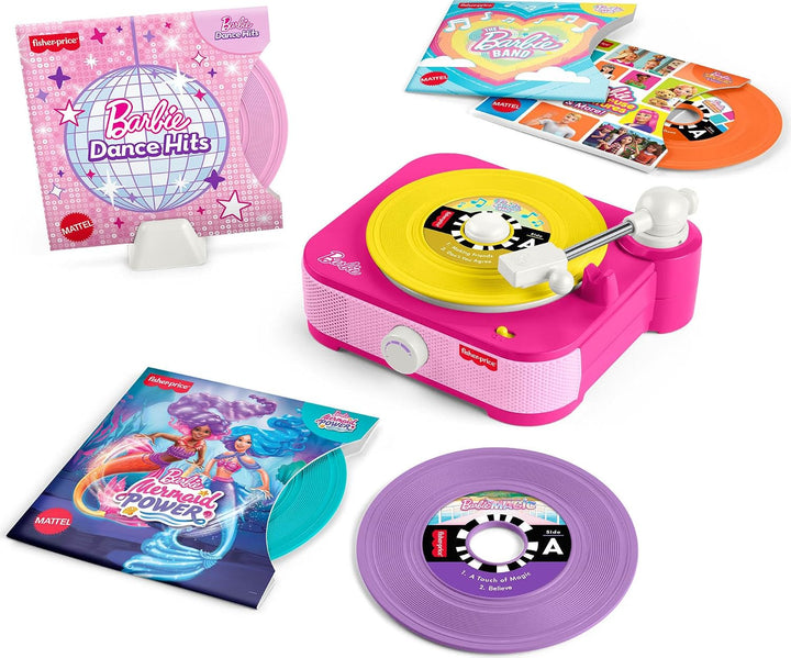 Fisher-Price Juguete musical Barbie tocadiscos con 5 discos y estan...