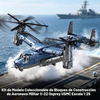 1486 piezas V-22 Osprey Militar Tiltrotor Avión Bloques de Construcción