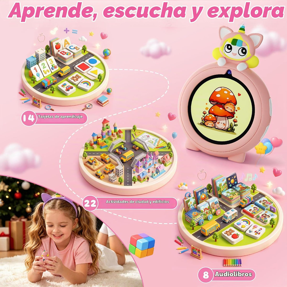 Cámara para niños, cámara digital con pantalla táctil para niños con