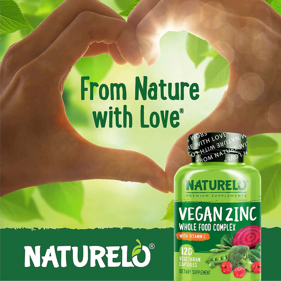 NATURELO Cápsulas veganas de apoyo inmunológico de zinc, complejo d...