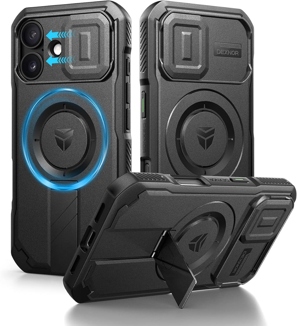 Dexnor - Funda para iPhone 16 con cubierta deslizante para cámara, 6.1