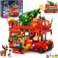 Juego de construcción de autobús de dos pisos de Navidad