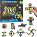 Gyro Antiestrés Magnético Mini-38 Bloques, Cubo Magnético Brilla 4 en 1 Juguete