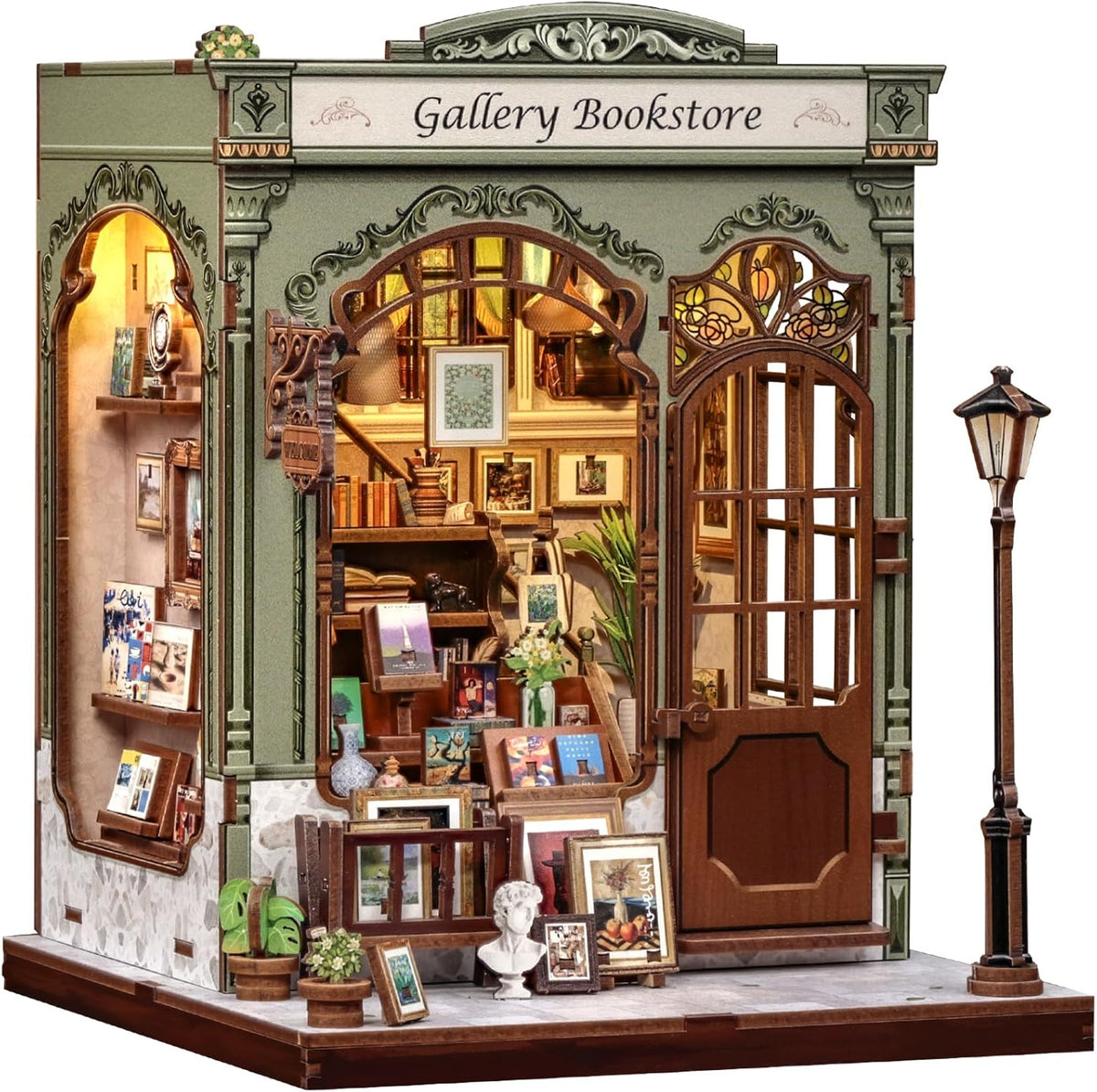 CUTEBEE Kit de rincón de libros - Kit de casa de muñecas en miniatura para
