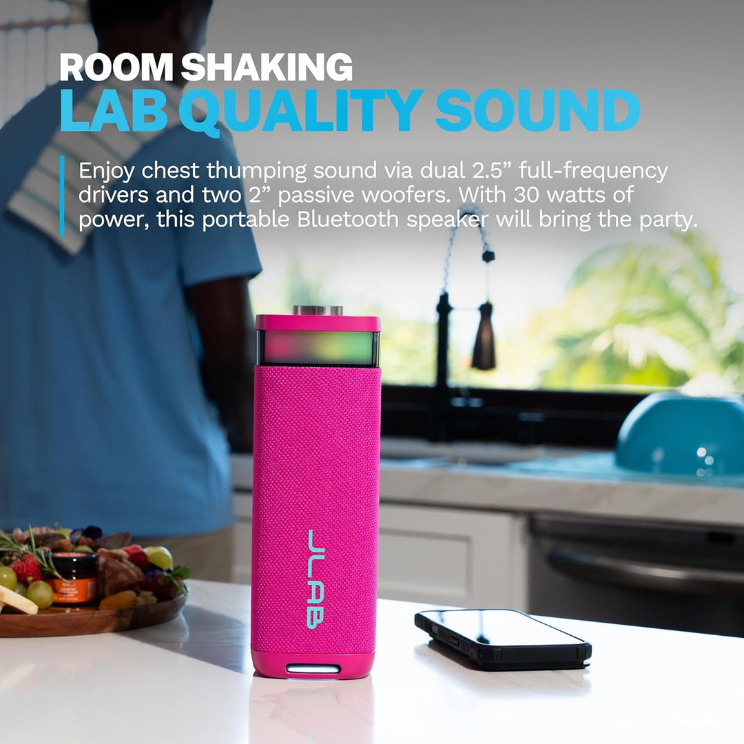 JLab JBuds Party - Altavoz Bluetooth portátil, 2 controladores de r...