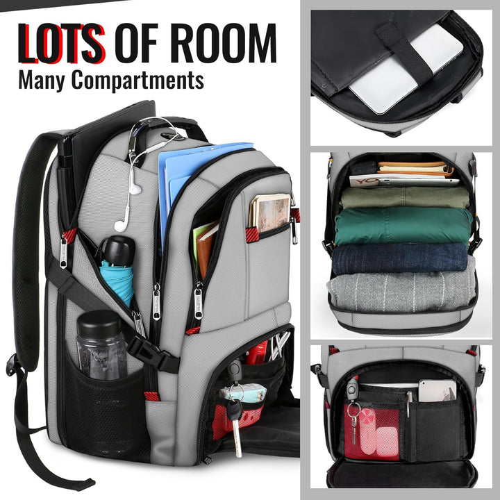 YOREPEK - Mochila de viaje, extra grande de 50L, mochilas para port...