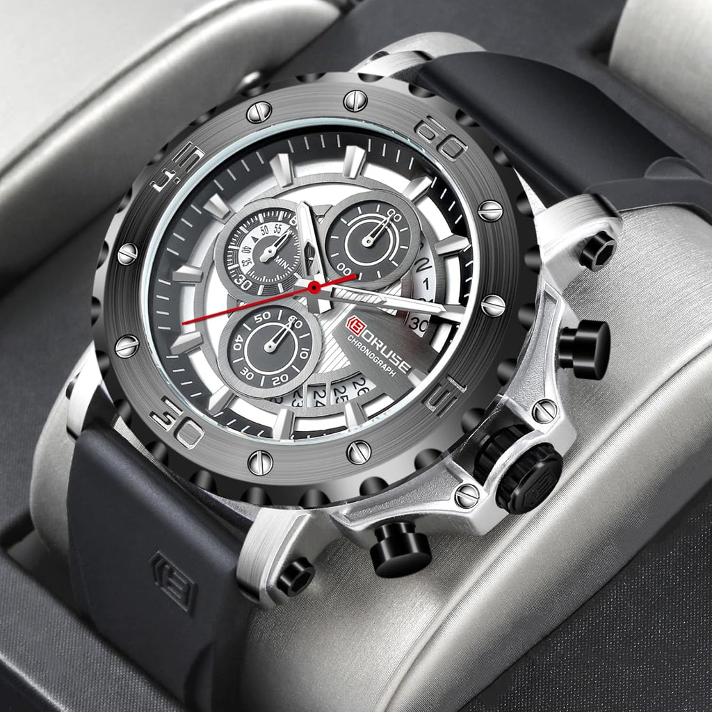 Reloj casual único para hombre, cronógrafo de moda de cara grande