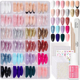 Beetles - Kit de uñas postizas a presión, 720 unidades, 24 colores,...
