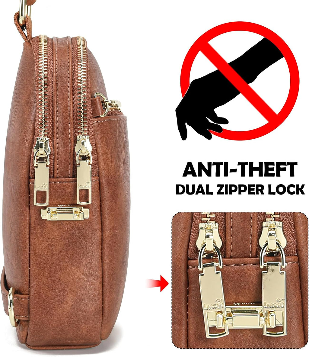 Bolso de viaje pequeño, bolso cruzado antirrobo para mujer