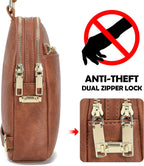Bolso de viaje pequeño, bolso cruzado antirrobo para mujer