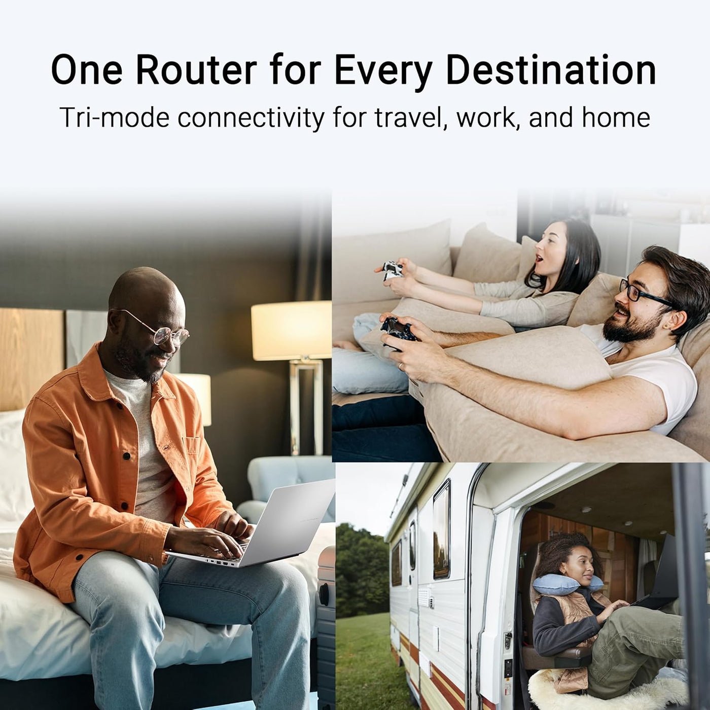 ASUS RT-AX57 GO -AX3000 Router WiFi 6 portátil de doble banda para...