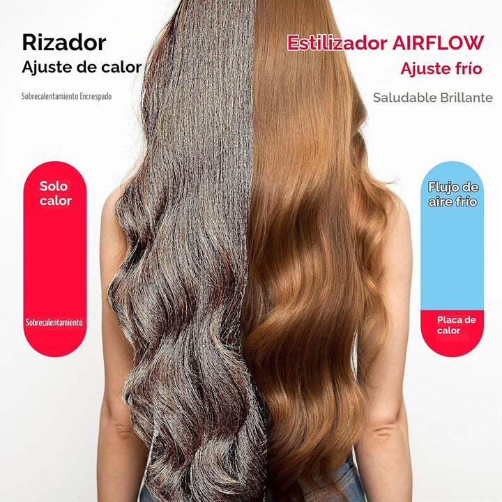 TYMO Airflow 2.0 - Plancha plana para cabello corto, rizador de tit...