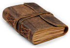 LEATHER VILLAGE Diario de cuero-7"X5"-Marrón Rústico