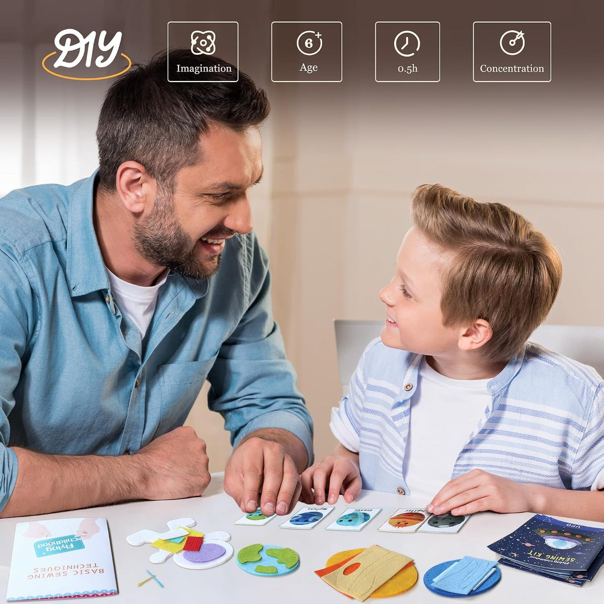 Kit de costura del sistema solar para niños de 8 a 12 años, manualidades