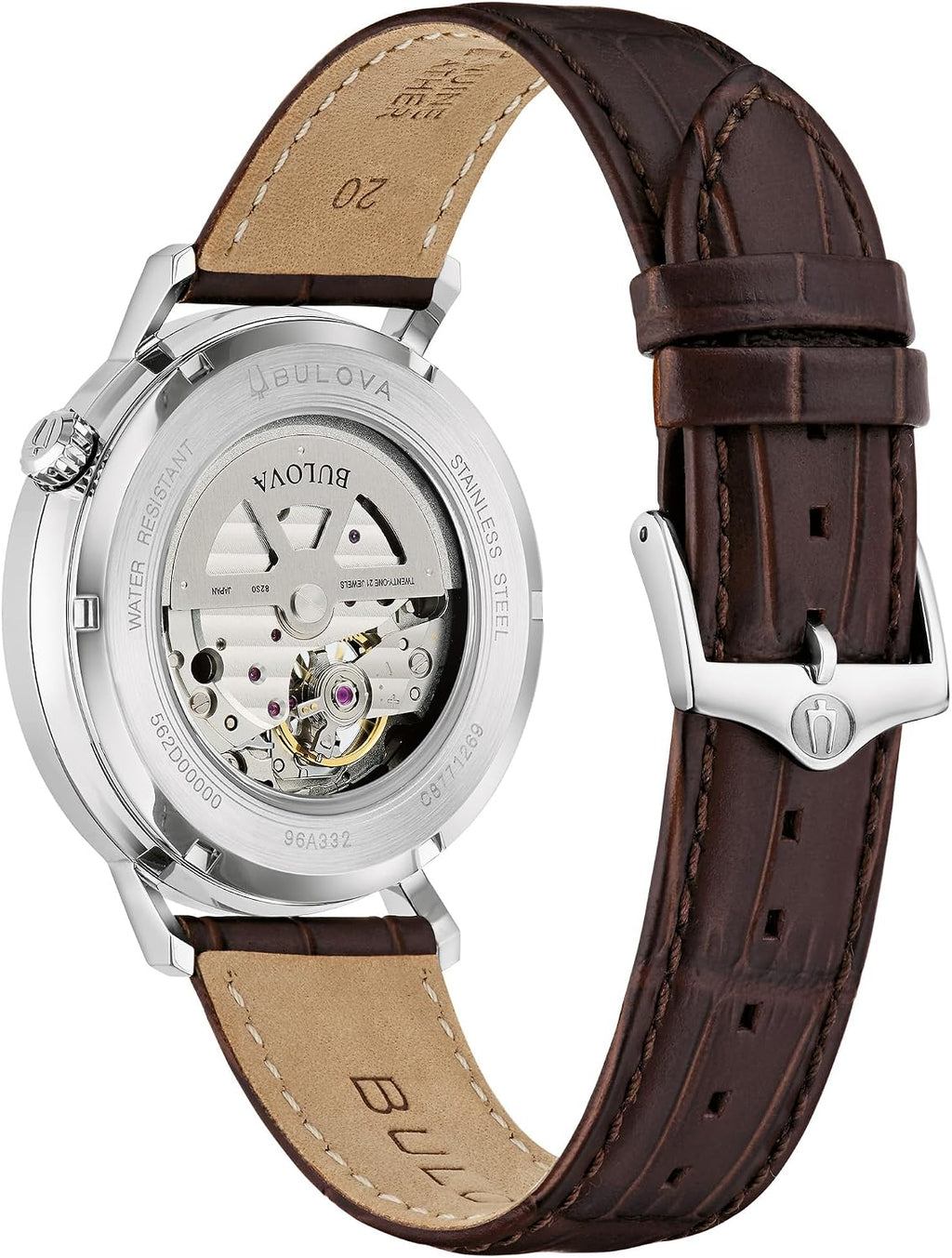 Bulova - Reloj Aerojet automático de 3 manecillas para hombre, apertura con vista interior, reserva de energía de 40 horas, cristal mineral doble curvado,41 mm
