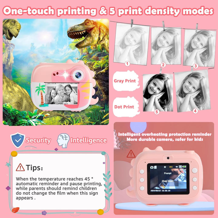 Cámara de impresión instantánea para niños, juguetes de cámara digi...