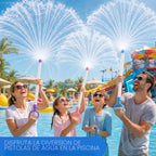 Paquete de 12 pistolas de agua de fuegos artificiales, divertido rociador de agua de fuegos artificiales para niños, adolescentes y adultos, piscina de verano, playa, juego acuático
